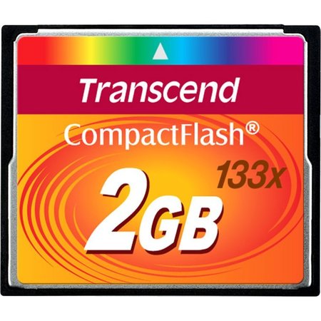 TRANSCEND INFORMATION Flash Memory Card - 2 Gb - Compactflash Card - Data Transfer Rate: TS2GCF133